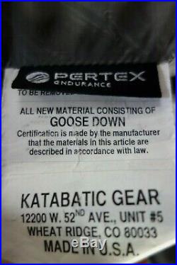 Katabatic Grenadier Sleeping Bag 5 Degree Wide 6'6