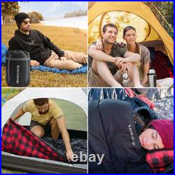 Keencamp 0 Degree Sleeping Bag Cotton Flannel Winter Cold Weather for Adults XXL