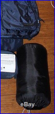 Kelty Light Trekker Down 20 degree sleeping bag True Blue USED 550 fill power