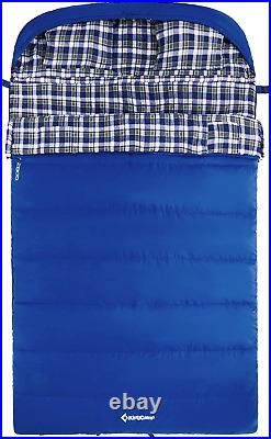 KingCamp Camping Sleeping Bags, 3 Season Cotton Flannel Lining Double Layer Bag