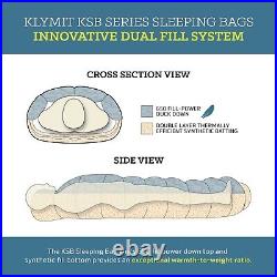 Klymit KSB 35 Degree Down Hybrid Sleeping Bag Camping Backpacking-Factory Second