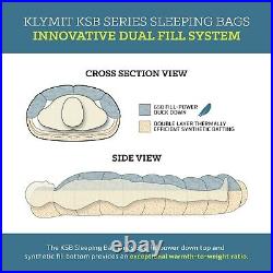 Klymit KSB 35 Large Teal & Grey Camping Backpacking Sleeping Bag