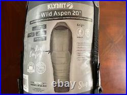 Klymit Wild Aspen 20 °F 74 x 30 Green Regular Sleeping Bag NEW