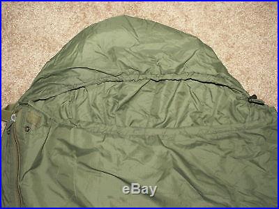 LIGHT WEIGHT ARMY MSS GREEN PATROL SLEEPING BAG US MILITARY ISSUE G/VG