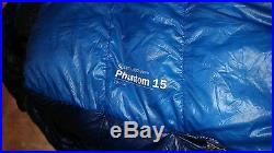 LIKE NEW Mountain Hardwear Phantom 15 Q. Shield Down Sleeping Bag