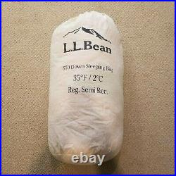LL Bean semi-rectangular 35-degree down sleeping bag