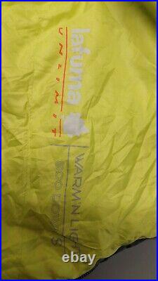 LaFuma warm and light 800 down sleeping bag 35.5'9. Light weight 1.8lb