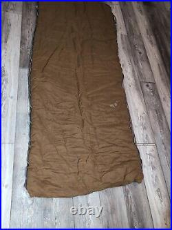 Lot Of 3 Vintage Dura Puff Sears Brown Sleeping Bags & Cases Yellow Lining Set