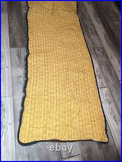 Lot Of 3 Vintage Dura Puff Sears Brown Sleeping Bags & Cases Yellow Lining Set