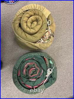 Lot of 2 Vintage 70s Coleman Sleeping Bags Camping Ducks See Description