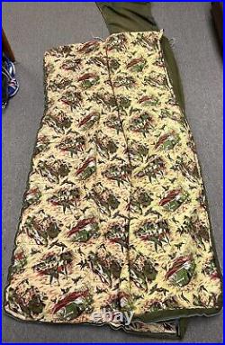 Lot of 2 Vintage 70s Coleman Sleeping Bags Camping Ducks See Description