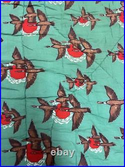 Lot of 2 Vintage 70s Coleman Sleeping Bags Camping Ducks See Description