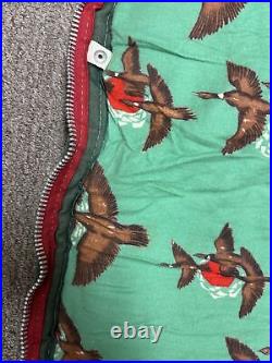 Lot of 2 Vintage 70s Coleman Sleeping Bags Camping Ducks See Description
