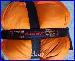 MAMMUT Ajungilak Kompakt 3-SEASON Polyester PerformanceTX Nylon Sleeping Bag 195