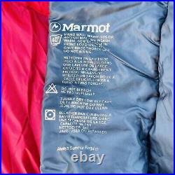 MARMOT Always Summer Membrane Sleeping Bag 0 F Goose Down 650 Fill Great Shape