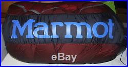 MARMOT CWM MEMBRAIN (WATERPROOF BREATHABLE) -40 800 FILL DOWN SLEEPING BAG NWT