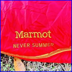 MARMOT Never Summer Membrane Sleeping Bag 0 F Goose Down 650 Fill Great Shape
