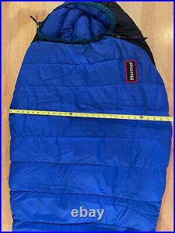 MARMOT Pinnacle Gossamer 775 Goose Down Filled Blue Mummy Sleeping Bag 15F Deg