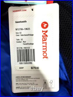 MARMOT Sawtooth 15° Down Sleeping Bag Dark Azure Foliage Regular Dual Zip