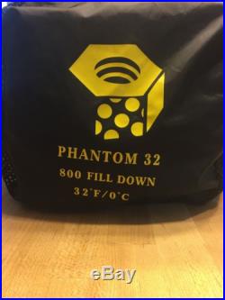 MOUNTAIN HARDWARE Phantom 32 Degree Ultralight 800 Down Sleeping Bag $410 New