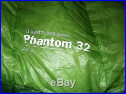 Mountain Hardwear Phantom Sleeping Bag Reg Left Zip 32 New 800-fill Q. Shield
