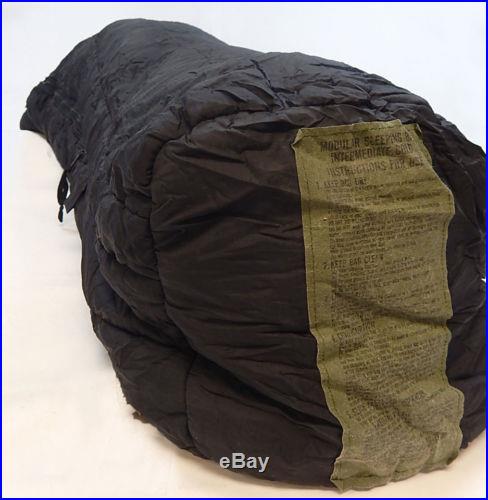 MSS Military Modular Sleep System 3PC Temps 50 to -10° -Good Cond