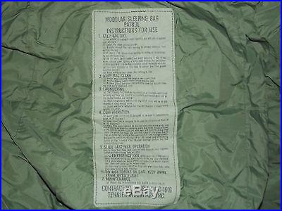 MSS Military Modular Sleep System Sleeping Bags VG + New Foam Sleeping Pad Mat