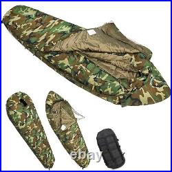 MT Military Modular Rifleman Sleeping Bag System 2.0 with Bivy Cover, Woodland
