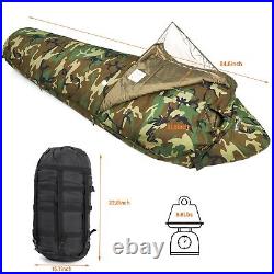 MT Military Modular Rifleman Sleeping Bag System 2.0 with Bivy Cover, Woodland