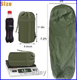 MT Military Modular Sleeping Bags System Multi Layered with Bivy Cover OD