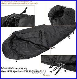 MT Military Modular Sleeping Bags System Multi Layered with Bivy Cover OD