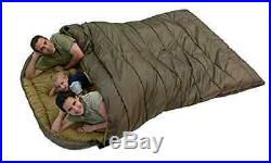 Mammoth Sleeping Bag Flannel Lined Cold Weather Camping Gear Queen Size 94x 62