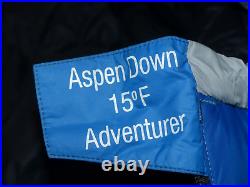 Marmot ASPEN Down 15° ADVENTURER Sleeping Bag Unisex 82x31 Withstash pocket LZip