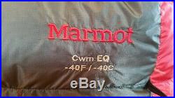 Marmot CWM EQ -40 Down Sleeping Bag Long, Right Zip