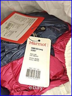 Marmot CWM EQ Long #2667 MemBrain -40F Down Sleeping Bag NEW Size Regular Chili