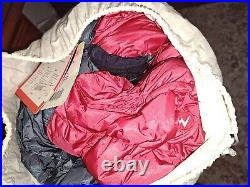 Marmot CWM EQ Long #2667 MemBrain -40F Down Sleeping Bag NEW Size Regular Chili