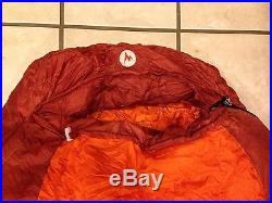 Marmot Col MemBrain Long -20 Degree Down Sleeping Bag Orange EUC