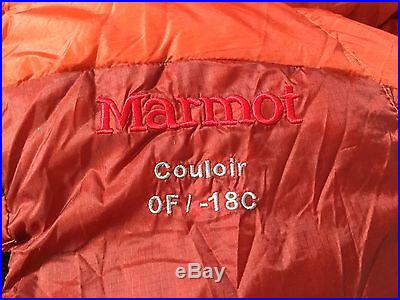 Marmot Couloir 0 Degree Down Sleeping Bag size Regular