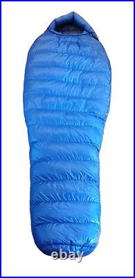 Marmot HELIUM 15 DEGREES Goose DOWN MUMMY Sleeping Bag Tall Men's LONG 78 BLUE