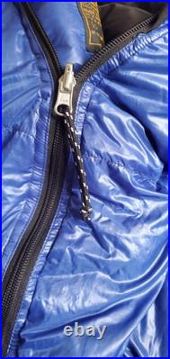 Marmot HELIUM 15 DEGREES Goose DOWN MUMMY Sleeping Bag Tall Men's LONG 78 BLUE
