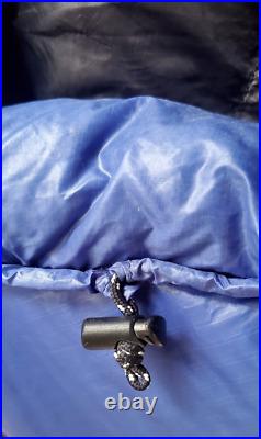 Marmot HELIUM 15 DEGREES Goose DOWN MUMMY Sleeping Bag Tall Men's LONG 78 BLUE