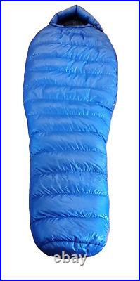 Marmot HELIUM 15 DEGREES Goose DOWN MUMMY Sleeping Bag Tall Men's LONG 78 BLUE