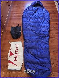 Marmot Helium Down Sleeping Bag Regular FULL Zip 15° Ultralight Camping Hiking