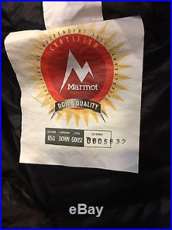 Marmot Hydrogen 30F 850 Fill Goose Down Regular Size Sleeping Bag
