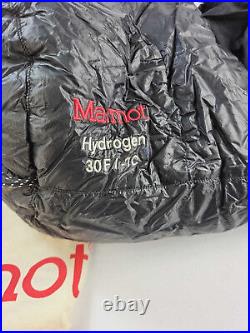 Marmot Hydrogen Down 30F 30 F Sleeping Bag Regular Left Zip + Storage Bag