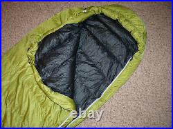 Marmot Hydrogen Green 30° 850 Goose Down 6 ft. Regular LH Zip Sleeping Bag Great