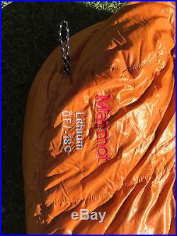 Marmot Lithium 0 degree sleeping bag excellent condition