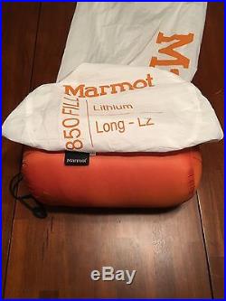 Marmot Lithium Long 850 Down Sleeping Bag 0 Degree Fahrenheit