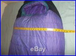 Marmot Mountain Aiguille 800 Goose Down Gore-tex DryLoft Sleeping Bag Purple Reg