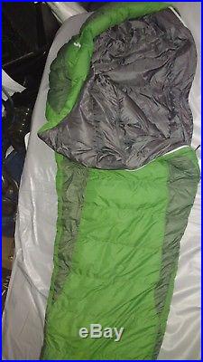 Marmot Never Winter 600 fill goose down mummy sleeping bag reg left zip